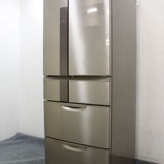 三菱 6ドア冷凍冷蔵庫 置けるスマート大容量 JXシリーズ 525L 自動製氷 MR-JX53X-N1 ロゼシャンパン   中古家電 店頭引取歓迎 R6115)