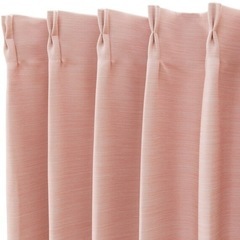 ニトリ　カーテン　100×210 ２枚　遮光3級　防炎　ピンクの画像