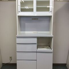 （7/10受渡済）JT4817【共和産業 食器棚 幅90cm】美...