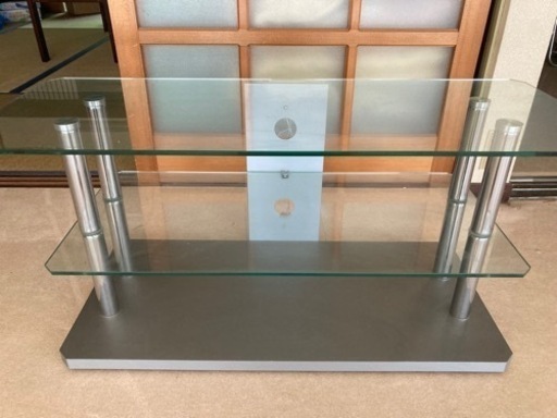 ガラス製　テレビ台　1000円！