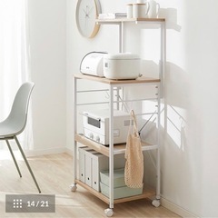 【使用半年】キッチンワゴン(定価9,990円)の画像