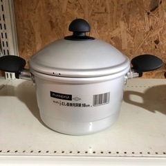 未使用品　キッチン　むし器　兼用　深鍋　18cm   人気商品‼...