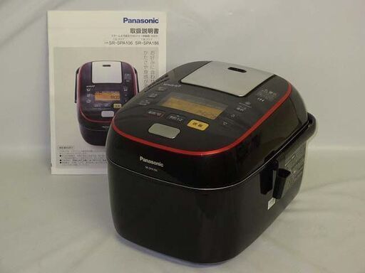 rb0853　パナソニック　スチーム可変圧力IH炊飯器　SR-SPA106　5.5合　Panasonic　IH炊飯器　IHジャー炊飯器　取扱説明書付　Wおどり炊き　220℃IHスチーム　ダイヤモンド竃釜