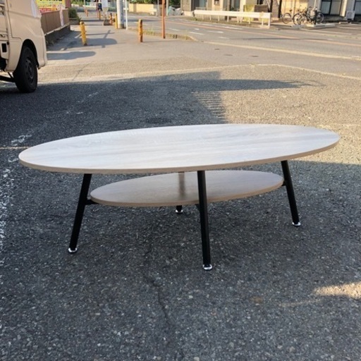 ★中古美品★コーヒーテーブル 楕円テーブル センターテーブル R040708