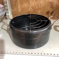 未使用品　両手　天ぷら　鍋　20cm   調理　揚げ物　コンパク...