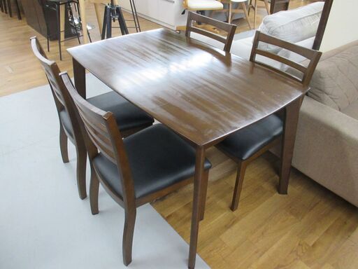 R239 ダイニング5点セット、4人用ダイニングセット、幅120
