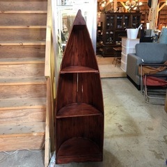 9月21日まで！★アジアン家具 お洒落 船の棚★ 高さ145㎝ ...