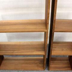 MUJI 無印 スタッキングシェルフ ワイド ２段 ウォールナット　中古品 スタッキングシェルフ・ワイド・2段・ウォールナット材 | 無印良品