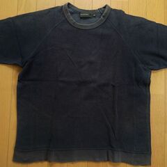 【VISARUNO】ラグラン袖タオル生地Tシャツ紺M