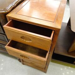 アンティーク調　唐木　花梨　タンス　チェスト　ミニチェスト　レトロ　モノ市場半田店131の画像