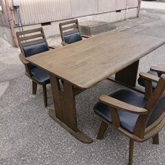 4人掛テーブルセット 回転チェア