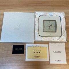 🔥🔥期間限定・特別価格🔥🔥 MIKIMOTO ミキモト パール付き置き時計 クォーツ式 電池切れの画像