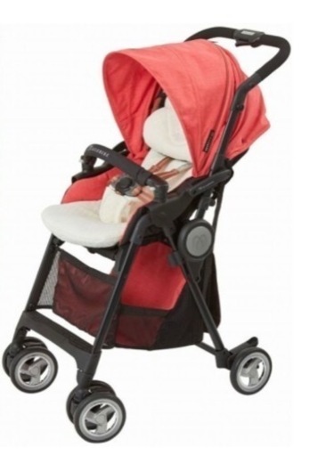 ベビーカー　エールべべ　フラコット　カーメイト　レッド　ピンク