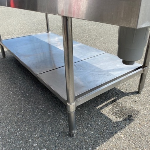 ☆中古品 船形 1層シンク 蛇口有り 傾斜有り 厨房機器 ③