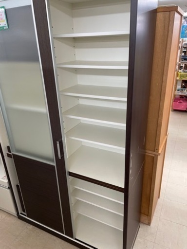 ★379  食器棚 キッチンボード レンジボード みずや スライド扉　【リサイクルマート鹿児島宇宿店】