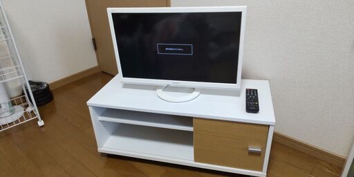 AQUOSテレビ(白)＆テレビ台(ローボード)【取説付き！】