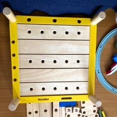 ImToy（アイムトイ）カーペンターテーブル　アクティブワークベンチ　大工遊び　ブロック　大工 おもちゃ おまけ付き♪の画像