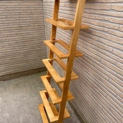 パイン材シューズラック[可動棚]の画像