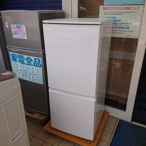 ★【シャープ】2ドア冷蔵庫 2014年製 137L[SJ-D14A-W]【３ヶ月保証付き★送料に設置込み】自社配送時代引き可※現金、クレジット、スマホ決済対応※