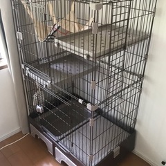 トイレ付きキャットケージ