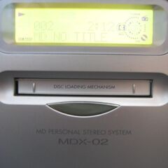 ”終了しました”メンテナンス済み。「ケンウッドKENWOOD CD MDパーソナルステレオシステム 　JVC　MDX-02-S シルバー」の画像