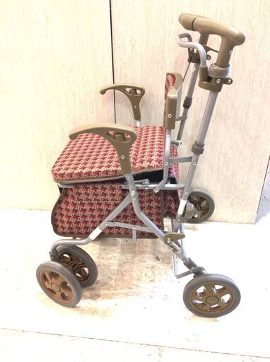 ■7234■シルバーカー 島製作所 デュオST 手押し車 座れる 折りたたみ可能 歩行補助車