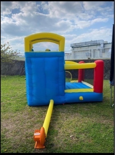 美品　子供用　滑り台　トランポリン　エアー遊具