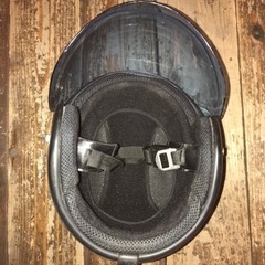 黒×白ヘルメット　バブルシールドの画像