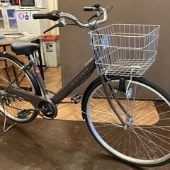 取引き中【タイヤ・チューブ新品！】6段変速　27インチ自転車　ブラウン