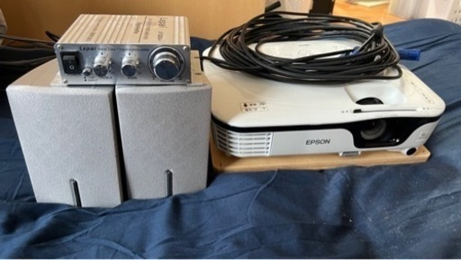 自宅でプロジェクター上映+ＰＡセット（EPSON EB-S12）