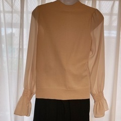 294.GU お袖が可愛いベージュのトップス⭐︎の画像