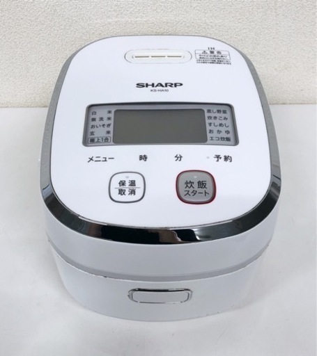 IPK-216 SHARP IHジャー炊飯器 KS-HA10-W 2018年製 5.5合 家電 ホワイト シャープ 中古 良好