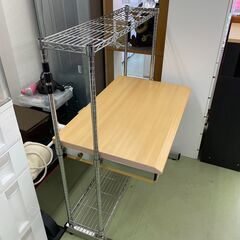 リサイクルショップ　ピカソ　小松原】学習机 メタルラック型 学習机　勉強机　★3592★の画像