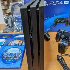 PS4 pro SSD1TB換装 コントローラ2つ 充電スタンド付の画像