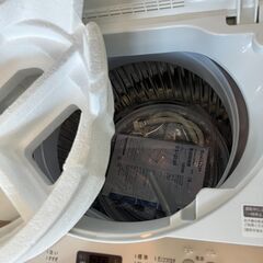 【店頭お渡し】未使用品　6キロ洗い全自動洗濯機　シャープ　ES-GE6F-T　2022年製の画像