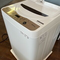 【店頭お渡し】未使用品　6キロ洗い全自動洗濯機　シャープ　ES-GE6F-T　2022年製の画像