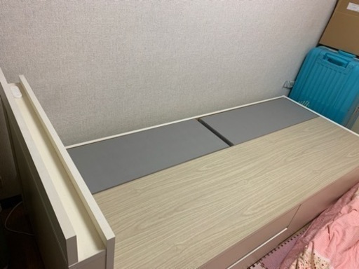 大至急　シングルベッド美品　大容量収納コンセントマットレス付き　引取のみ