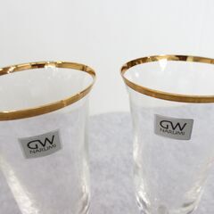 ■未使用　NARUMI　GLASS WORKS　ナルミ　ペアフルート　160㏄　シャンパングラスの画像