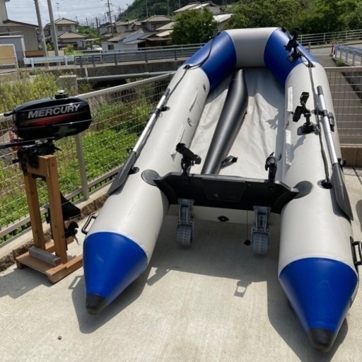 【決まりました】ゴムボード　ミニボード　2馬力船外機付　他付属品多数