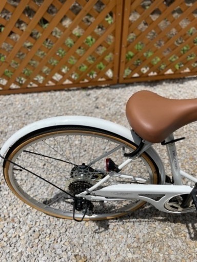 自転車 MYPALLAS 折り畳み自転車　6段変速　ホワイト
