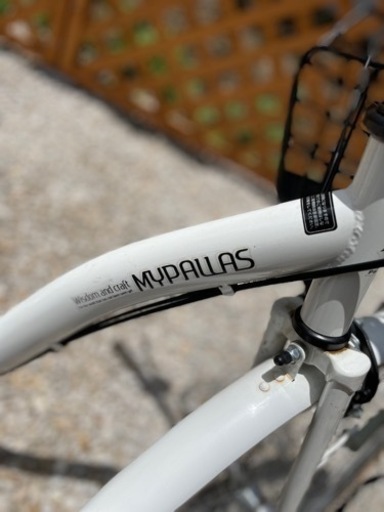自転車 MYPALLAS 折り畳み自転車　6段変速　ホワイト