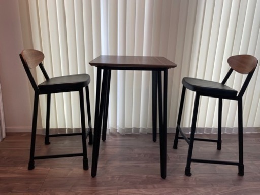 カウンターテーブル•カウンターチェア2脚　3点セット