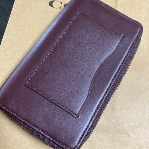 [未使用]coach iPhoneケース　お財布　ボルドー 未使用]coach iPhoneケース お財布 ボルドー 【公式通販】