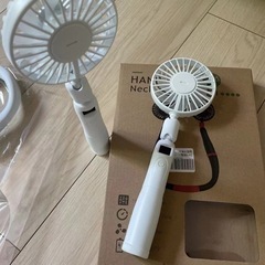 引取者確定！携帯扇風機　ハンディ扇風機　首掛け扇風機　USB充電　白の画像