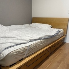 ダブルベッドフレーム 無印良品