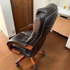 【お取引中】ワークチェア　（　レザー　革　イス　椅子）の画像