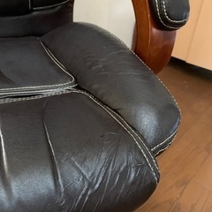【お取引中】ワークチェア　（　レザー　革　イス　椅子）の画像
