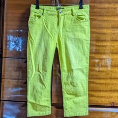 【夏服】ライムイエロークロップドパンツ