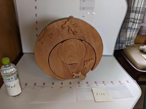 木製花瓶　三分割