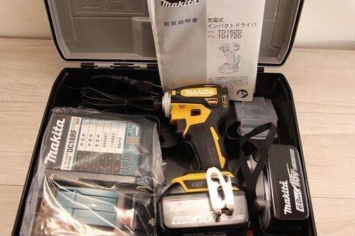 マキタ インパクトドライバTD172(18V)イエロー トルク180Nm 6.0Ahバッテリ2本・充電器付 TD172DGXFY (D4454ksxwY)
